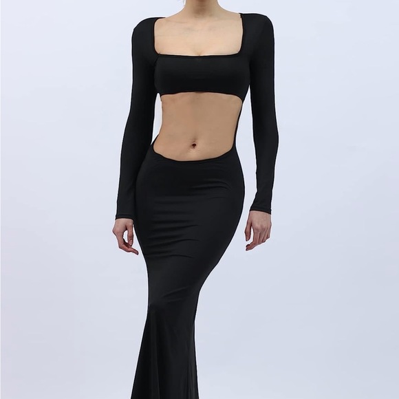 Black Cutout Maxi Dress Size Small - Picture 8 of 12